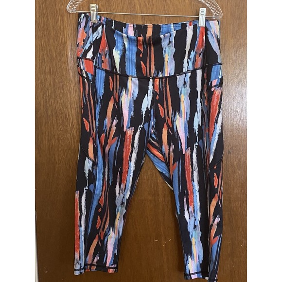 DOP DOVPOD Size XXL Colorful Capri Activewear Compressor Leggings Pockets - Picture 1 of 6